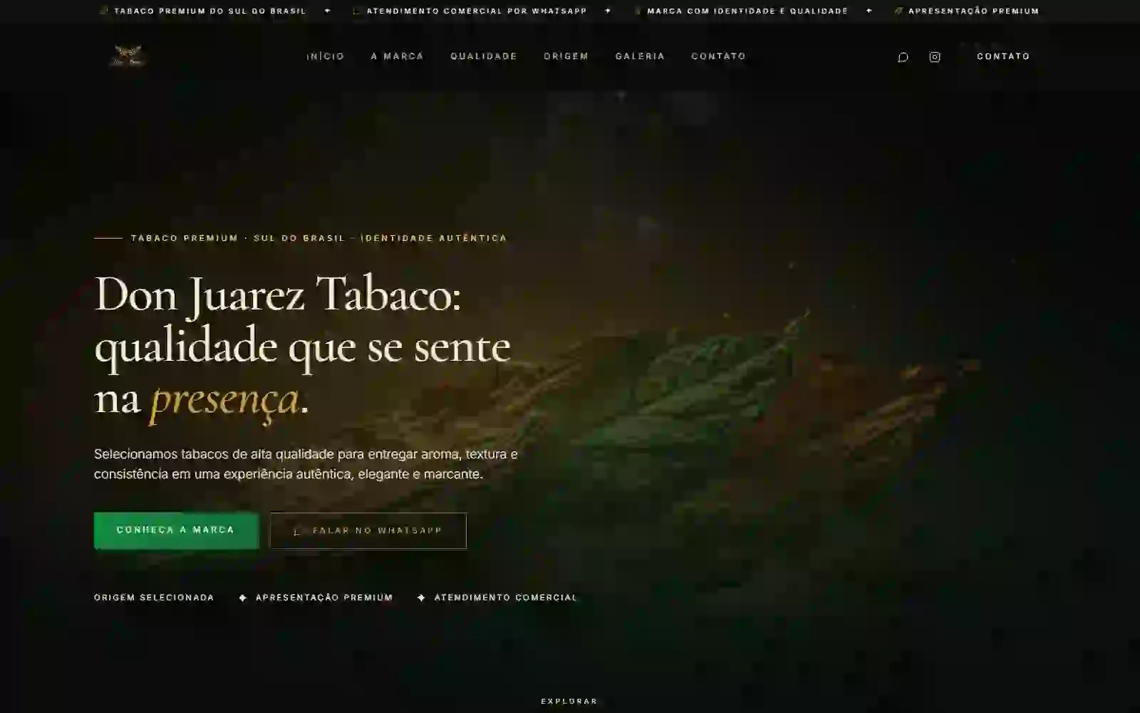 Site da Don Juarez Tabaco